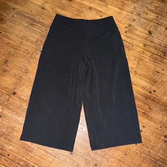 Athleta black wide leg leggings with side slits - Picture 3 of 3